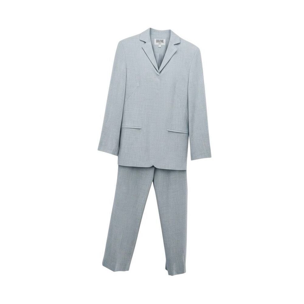Bill Blass Women’s Pant Suit Light Gray Size 10 2 Piece Career Office Set